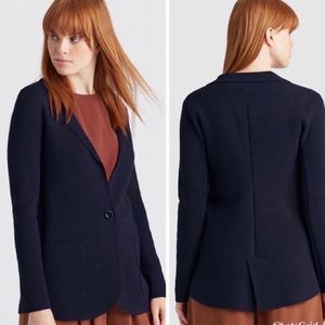 Eileen Fisher Notch Collar Wool Cardigan